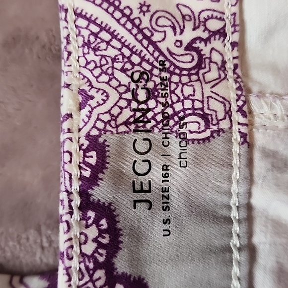 Chico Jeggings sz 3 Purple & Gray - Picture 3 of 8